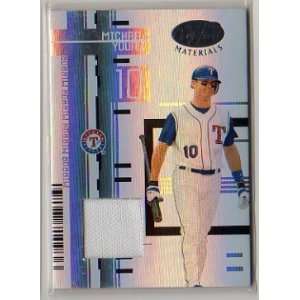  Leaf Certified Materials Michael Young Mirror White Game Used Jersey 