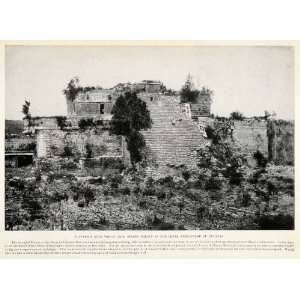 1923 Print Yucatan Guatemala Ruins Archaeology Nuns Chichen Itza Mayan 
