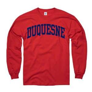    Duquesne Dukes Red Arch Long Sleeve T Shirt