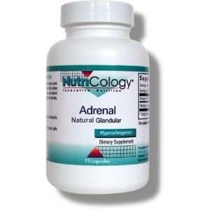  Adrenal Natural Glandular   75 veg caps   Nutricology 