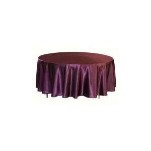 Wholesale wedding Satin 108 Round Tablecloth   Plum:  Home 
