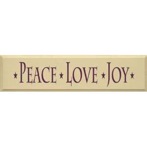  Peace Love Joy (large) Wooden Sign: Home & Kitchen