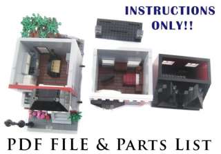 Lego Custom Modular Building House INSTRUCTIONS ONLY!!  