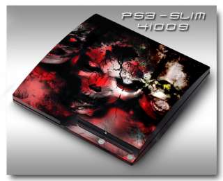 PS3 Slim Armored Skin Set   41009 Red Faces of Death  
