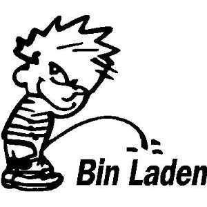  Calvin peeing on bin Laden vinyl decal white: Everything 