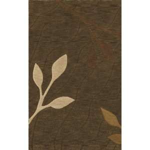   Leaf / Gold Dust / Linen Octagon Area Rug: Furniture & Decor
