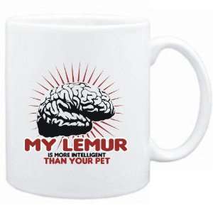 Mug White  My Lemur is more intelligent than your pet  Animals 