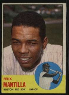 1963 Topps Set Break # 447 Red Sox Felix Mantilla EX MT  