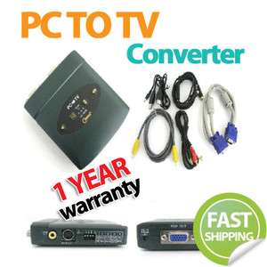 PC VGA to TV AV Composite RCA S Video Converter Box NEW  