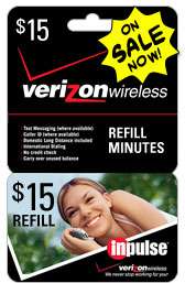 Verizon INpulse Refill Minutes Instant Prepaid Airtime