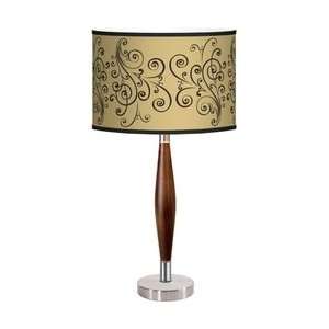 Lukas Sebastian PL00392 Stuart Table Lamp   Walnut  