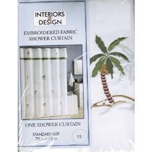  Embroidered Fabric Shower Curtain Palm Tree: Everything 