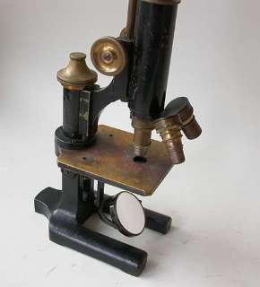 antique microscope WINKEL Göttingen about 1900 woodcase  