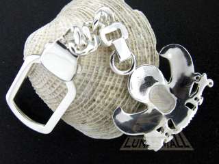 Royal Egyptian Sterling Silver King Scarab Key Chain  