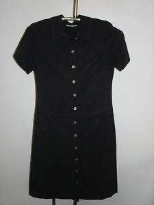 Talbots Petite Black Silk Button Up Summer Dress 4P  