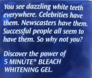 Plus White 5 Minute Speed Bleach Teeth Whitening Gel 018515276162 