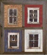RUSTIC BARN WOOD WINDOW MULTI PICTURE 2 FRAME (4) 5 x 7  