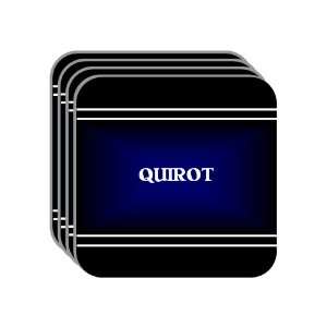 Personal Name Gift   QUIROT Set of 4 Mini Mousepad Coasters (black 