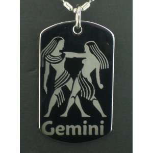  Zodiac Star Gemini Dogtag Pendant Necklace: Everything 