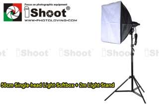 50cm one head Studio Softbox Flash Diffuser+Light Stand  