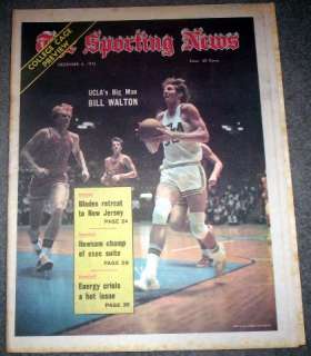 UCLA BRUINS BASKETBALL 1973 BILL WALTON COVER COLLEGE ANNUAL SPORTING 