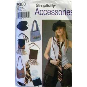  Simplicity 5308 Sew Pattern ~ Juniors Bags, Tie, CD Case 