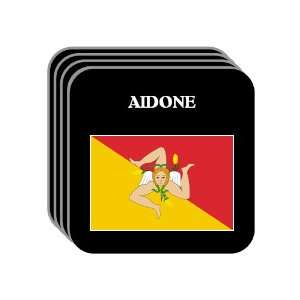   Region, Sicily (Sicilia)   AIDONE Set of 4 Mini Mousepad Coasters