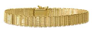   14k yellow gold ladies bolla bracelet 8 60mm wide 7 inches long
