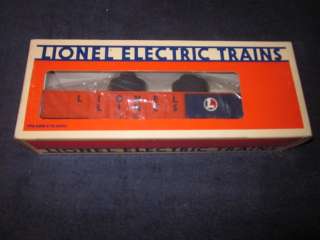 LIONEL 6 6214 LIONEL LINES LONG GONDOLA WITH CANISTERS W/OB  
