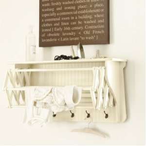  Corday Accordian Drying Rack Large Rubbed White Large 