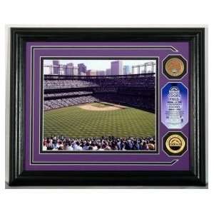  Coors Field Authenticated Infield Dirt Photomint with Gold 