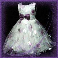 Purple Wedding Party Bridesmaid Flower Girls Dress 5 6T  