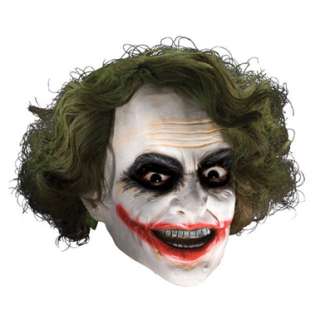 Child Joker Vinyl Mask W/ Hair Costume Accessories  