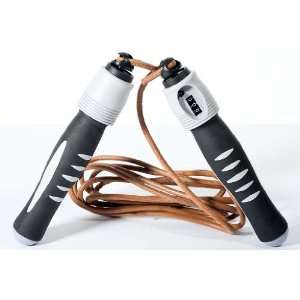  Skipping Rope LEATHER DELUXE Adjustable Length & Counter 