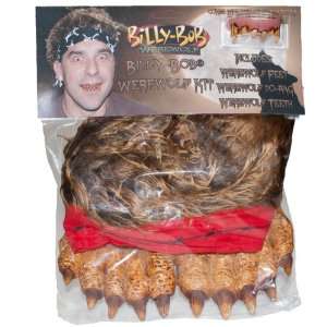 Lets Party By Billy Bob Teeth Werewolf Accessory Kit / Brown   One 