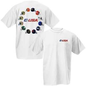  C USA Conference White T shirt: Sports & Outdoors