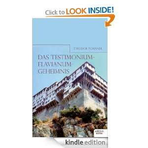 Das Testimonium Flavianum Geheimnis (German Edition) Theodor Tomandl 