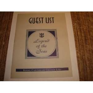   1995 souvenir Guest List Royal Caribbean Cruises  Books