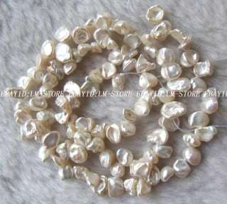 Baroque Shape Reborn Keshi White Pearl Beads 15  
