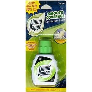Liquid Paper Smooth Coverage Correction Fluid (6 Pack)
