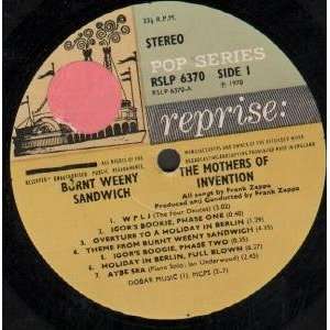  BURNT WEENY SANDWICH LP (VINYL) UK REPRISE 1970 MOTHERS 
