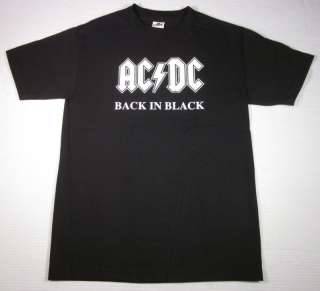 AC/DC Back In Black T shirt Classic Rock Tee NEW Sz3XL  