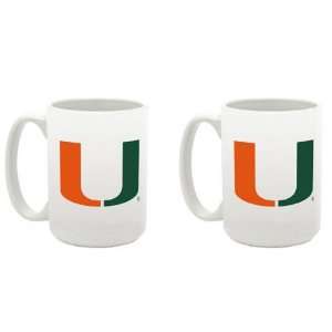  Miami Hurricanes 2 Mug Set