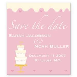  Wedding Cake & Hearts Save the Date Magnet Save The Date 