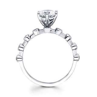18k White Gold Diamond Engagement Wedding Ring Band Set  