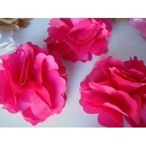   Big 2.27 Satin Flower Brooch/wedding (H511 Hot Pink) 