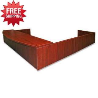 lorell 87234 reception counter wood desk llr87234 87000 series wood 