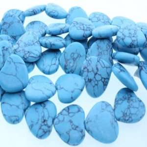 Turquoise  Heart Puffy   20mm Diameter, Sold by 16 Inch Strand with 