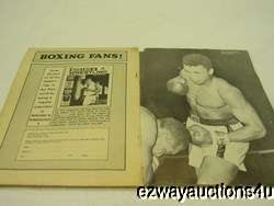 1964 LISTON * CLAY FIGHT MAGAZINE BOXING VOL.1 No.1  