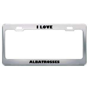  I Love Albatrosses Animals Metal License Plate Frame Tag 